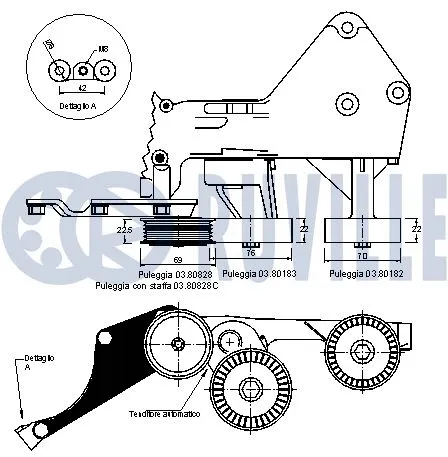 Belt Tensioner, V-ribbed belt