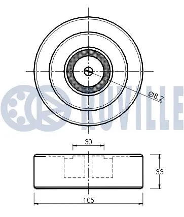 Deflection/Guide Pulley, V-ribbed belt