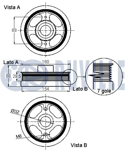 Belt Pulley, crankshaft