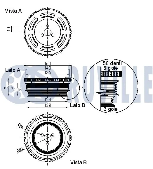 Belt Pulley, crankshaft