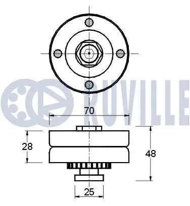 Belt Tensioner, V-ribbed belt