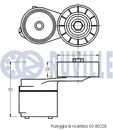 Belt Tensioner, V-ribbed belt