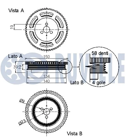 Belt Pulley, crankshaft