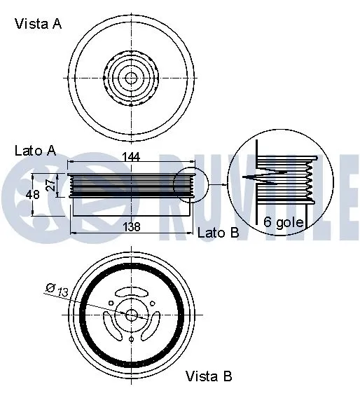 Belt Pulley, crankshaft