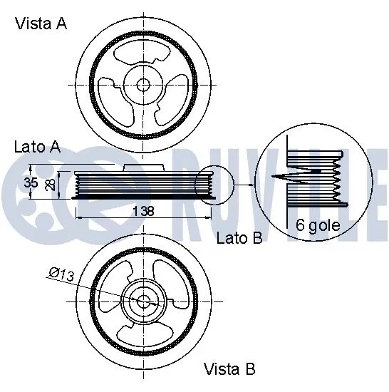 Belt Pulley, crankshaft