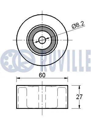 Deflection/Guide Pulley, V-ribbed belt