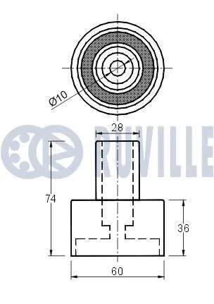 Deflection/Guide Pulley, timing belt