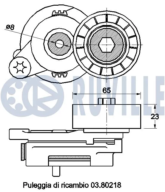 Belt Tensioner, V-ribbed belt