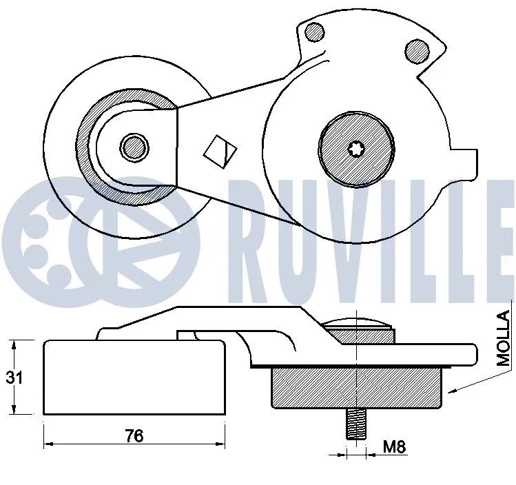 Belt Tensioner, V-ribbed belt