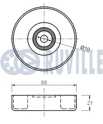 Deflection/Guide Pulley, V-ribbed belt