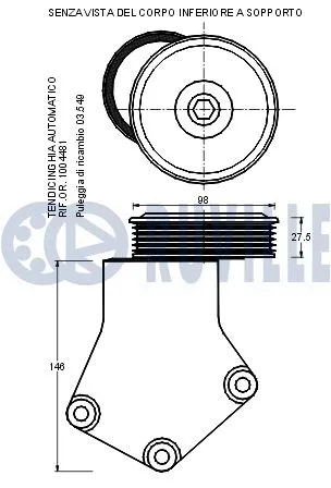 Belt Tensioner, V-ribbed belt