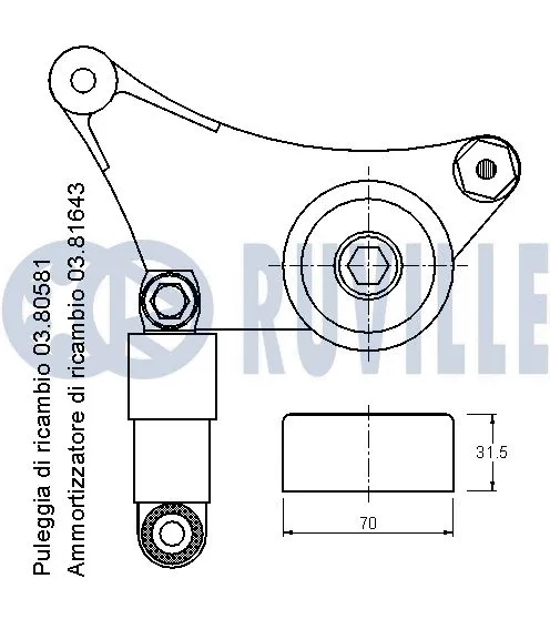Belt Tensioner, V-ribbed belt