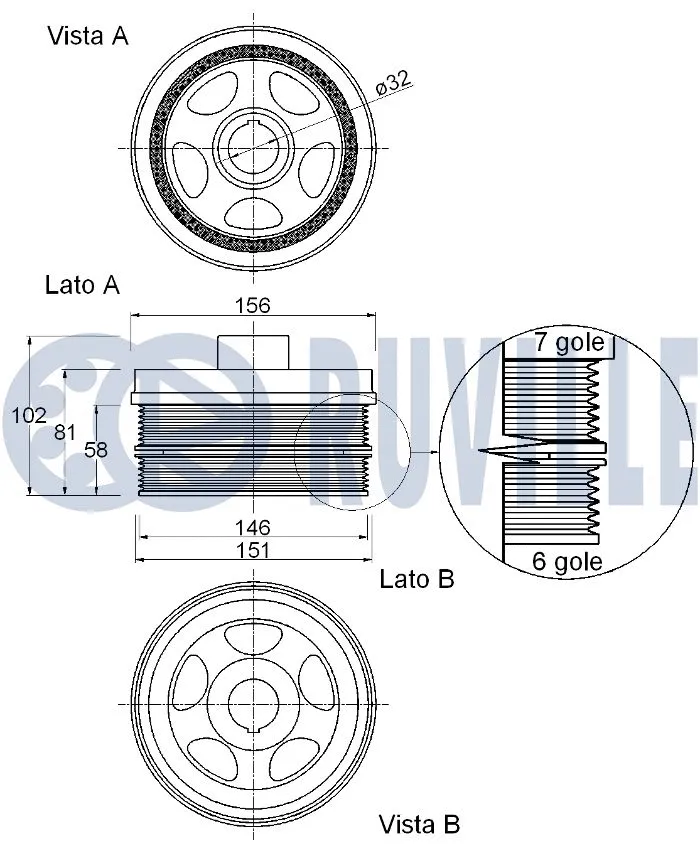 Belt Pulley, crankshaft