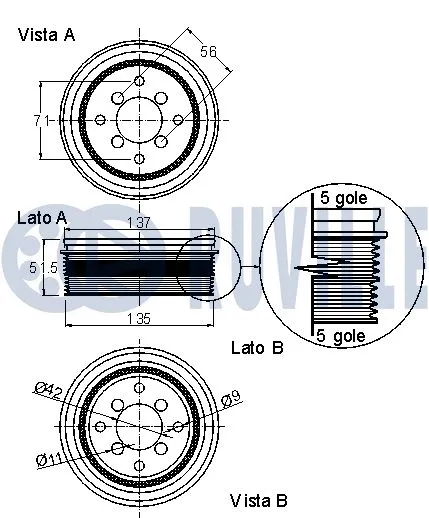 Belt Pulley, crankshaft