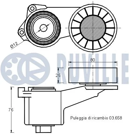 Belt Tensioner, V-ribbed belt