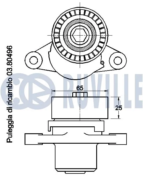 Belt Tensioner, V-ribbed belt