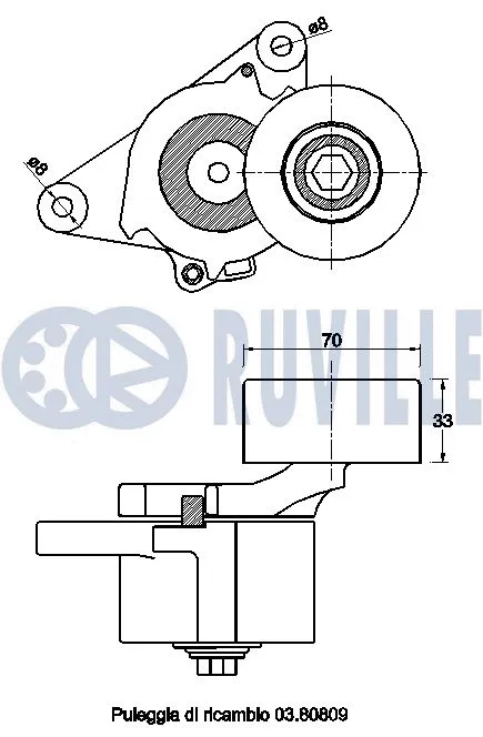 Belt Tensioner, V-ribbed belt