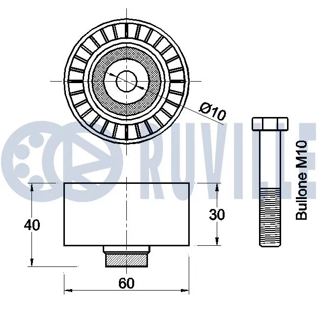 Deflection/Guide Pulley, timing belt