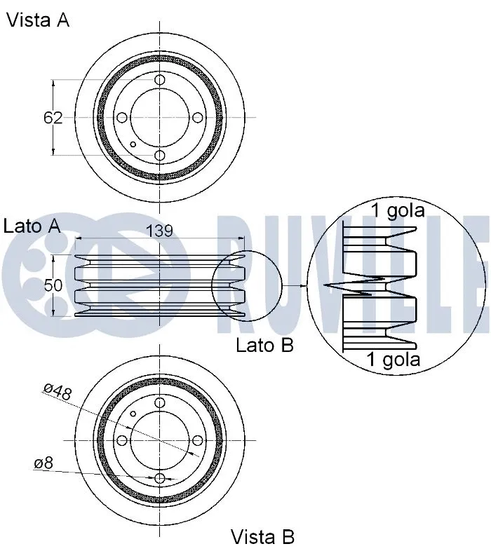 Belt Pulley, crankshaft