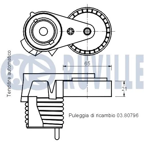 Belt Tensioner, V-ribbed belt