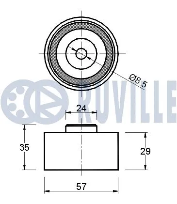 Deflection/Guide Pulley, timing belt