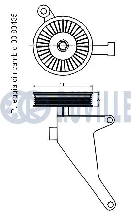 Belt Tensioner, V-ribbed belt
