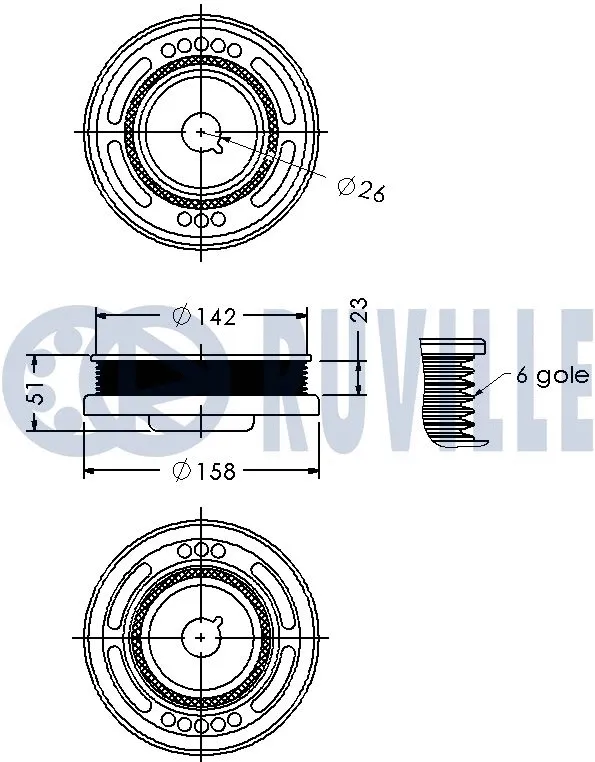 Belt Pulley, crankshaft