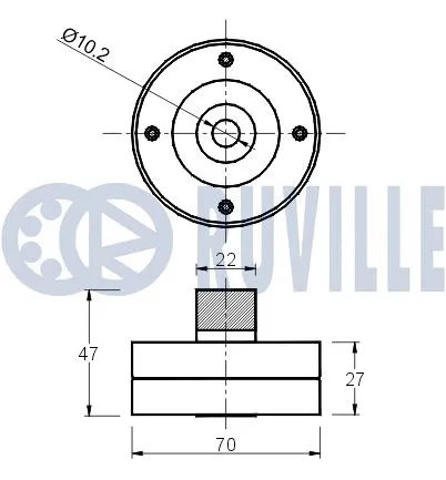Deflection/Guide Pulley, V-ribbed belt