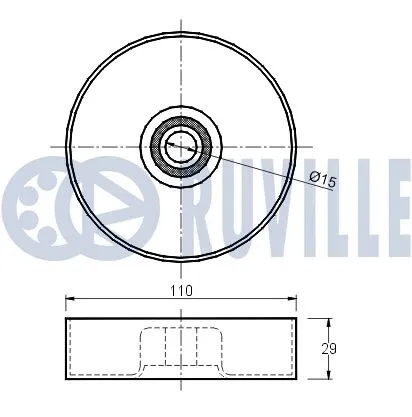 Deflection/Guide Pulley, V-ribbed belt