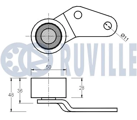 Deflection/Guide Pulley, V-ribbed belt