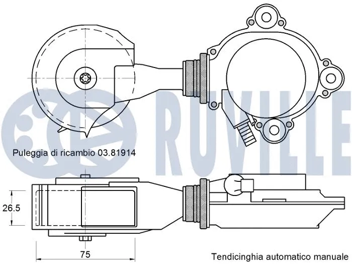 Belt Tensioner, V-ribbed belt
