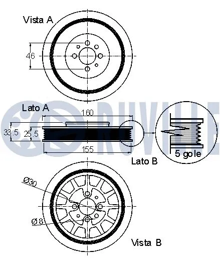 Belt Pulley, crankshaft