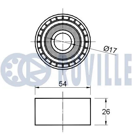Deflection/Guide Pulley, V-ribbed belt
