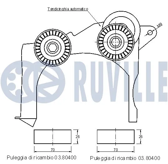 Belt Tensioner, V-ribbed belt