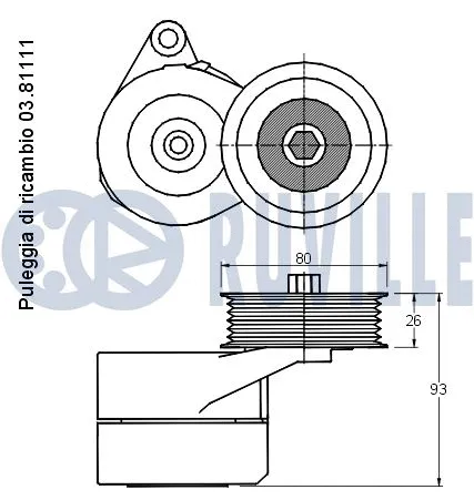 Belt Tensioner, V-ribbed belt