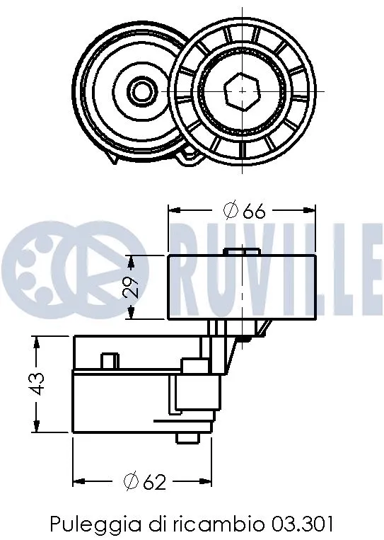 Belt Tensioner, V-ribbed belt