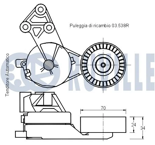 Belt Tensioner, V-ribbed belt