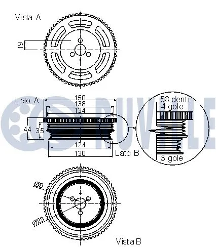 Belt Pulley, crankshaft