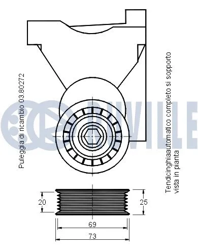 Belt Tensioner, V-ribbed belt