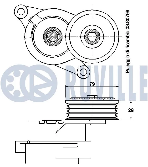 Belt Tensioner, V-ribbed belt