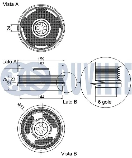 Belt Pulley, crankshaft