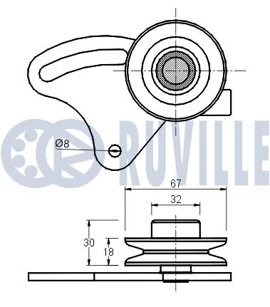 Belt Tensioner, V-ribbed belt