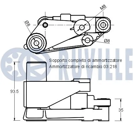 Belt Tensioner, V-ribbed belt