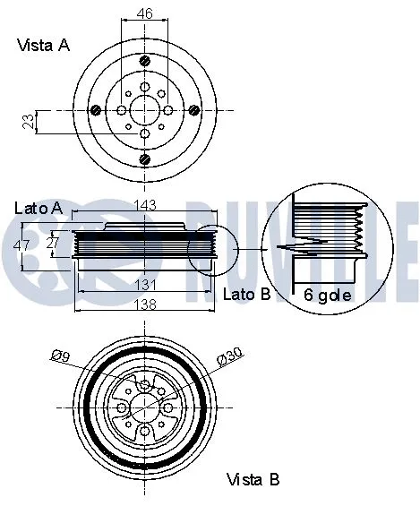 Belt Pulley, crankshaft