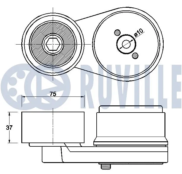 Belt Tensioner, V-ribbed belt
