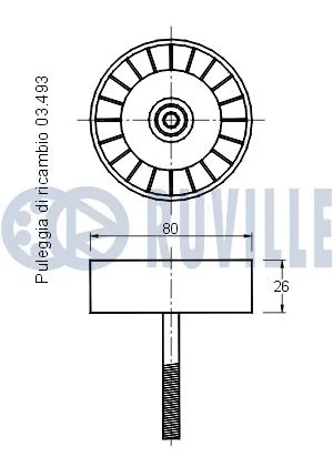 Deflection/Guide Pulley, V-ribbed belt