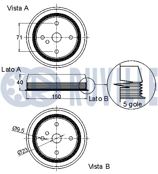 Belt Pulley, crankshaft