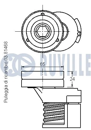 Belt Tensioner, V-ribbed belt