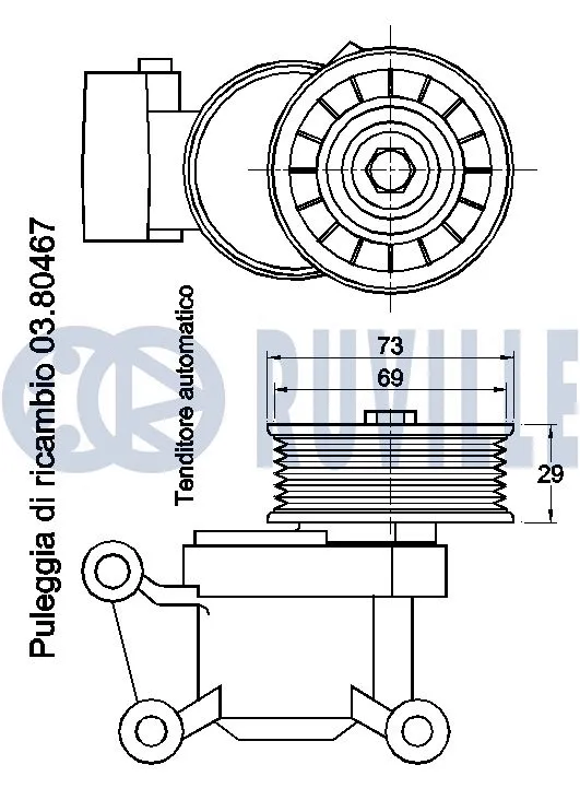 Belt Tensioner, V-ribbed belt