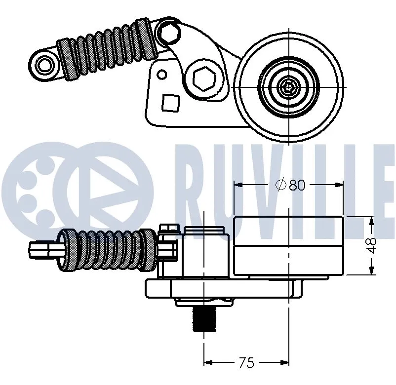 Belt Tensioner, V-ribbed belt